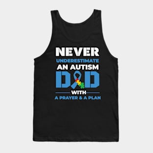 Autism Dad Autism Awareness Gift for Birthday, Mother's Day, Thanksgiving, Christmas Tank Top